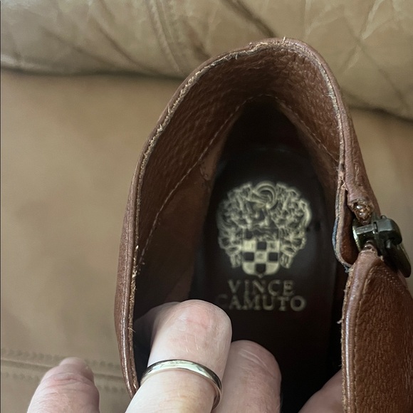 Vince Camuto Brown Leather Ankle Boots - Picture 3 of 4